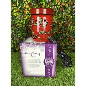Scentsy Merry Berry Wax Warmer Melt Full Size Holiday Winter Christmas 2010 Box